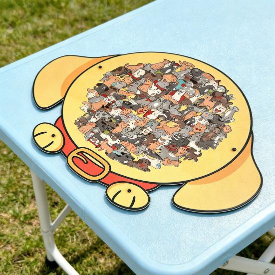 135 Stück/Set Hundeförmiges Holzpuzzle Logiktraining Holz Tierpuzzle Spiel Pädagogisches Schwieriges Puzzle Spielzeug Hundeliebhaber Geschenk