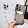 For iPhone 16 15 14 13 12 11 Pro Xs Max Mini 16e X XR 7 8 6 6S Plus SE 2020 2022 Case Clear ID ATM Card Slot Protection Cover