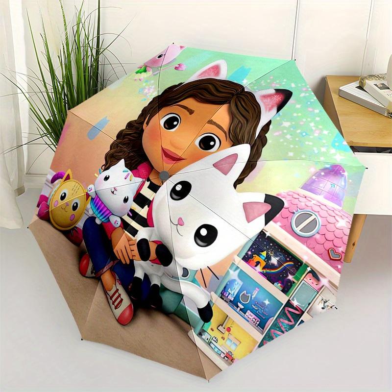 1pc gabby's Cat Friendship Themed High-quality Umbrella,Automatic Opening and Closing Umbrella,Multi-functional Umbrella G0811355