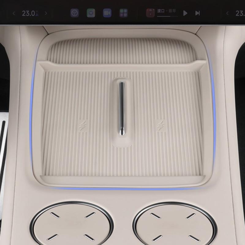 For Xiaomi YU7 2025 2026 Central Control Wireless Charging Silicone Pad Water Cup Pad Storage Pad Accessories