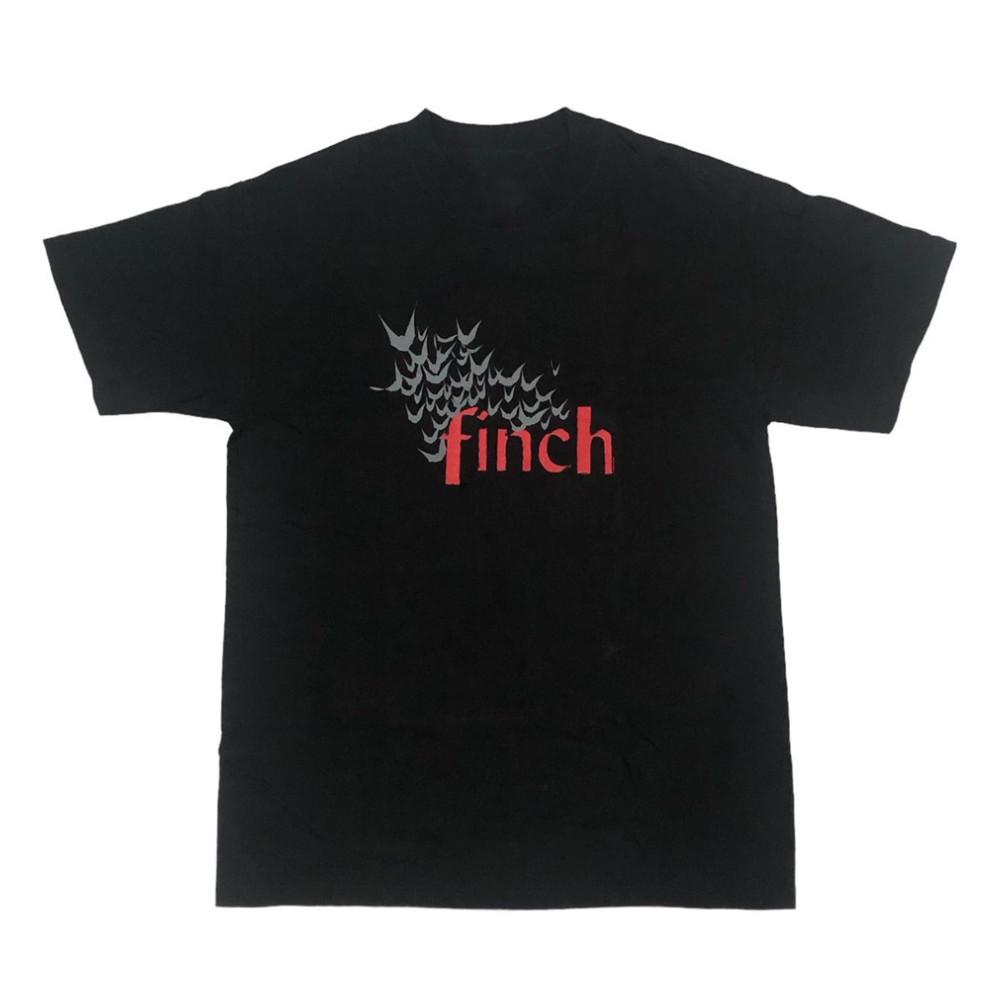 HOT! Finch Band Logo Black Cottn Shirt Full size S-5XL unisex BS355 Unisex T-Shirt S