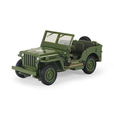 Maßstab 1/43 JEEP WILLYS Militärfahrzeug Miniaturmodell Zinklegierung Spielzeugauto Freilauf Diecast Metall Sammlung Geschenk für Kinder