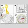 Professional Map Scale Compasses Outdoor Orienteering Compasses Acrylic Compasses Map Ruler Camping Navigation Tool