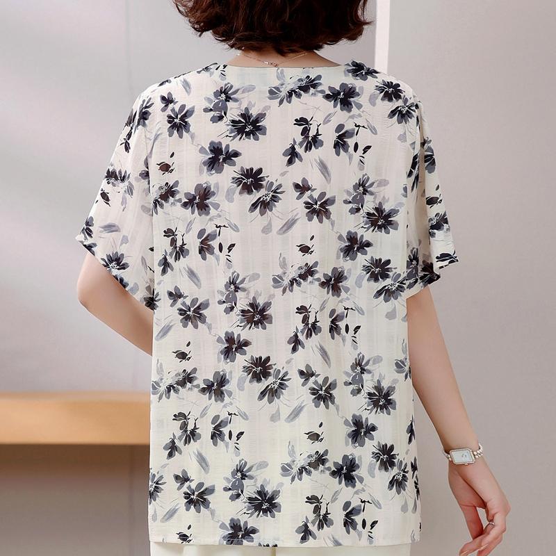 4XL-8XL Übergröße Elegante Blusen für Damen Sommerkleidung Übergroße Oberteile Frau Lässige Kurzarmhemden