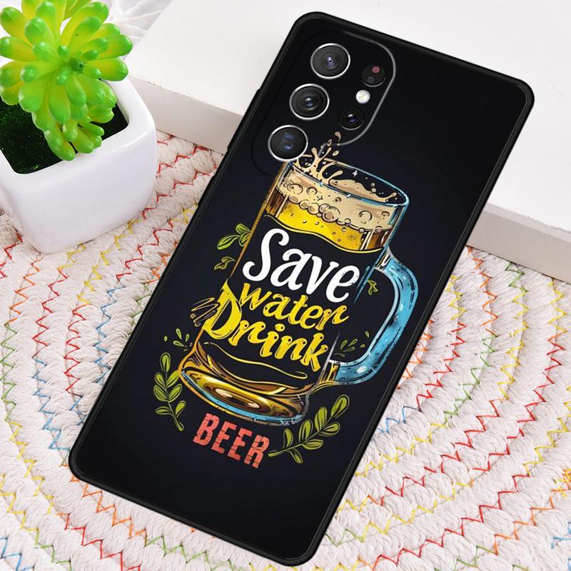 Beer Alcohol print Phone Case for Samsung Galaxy note 10 pro S26 Ultra S23 S24 FE S25 S21 S22 PLUS shockproof Cove