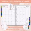 2026 Planner - Weekly & Monthly Planner Runs January 2026 to December 2026, 6.25" x 8.25", 12 Monthly Tabs, 14 Notes Pages, Inner Pocket, Flexible