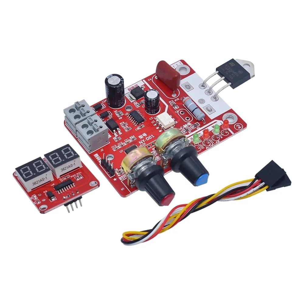 AC9-12V DIY NY-D01 Control Board 40A/100A Spot Welding Machine Control Board Welder Panel Adjust Time Current Digital Display