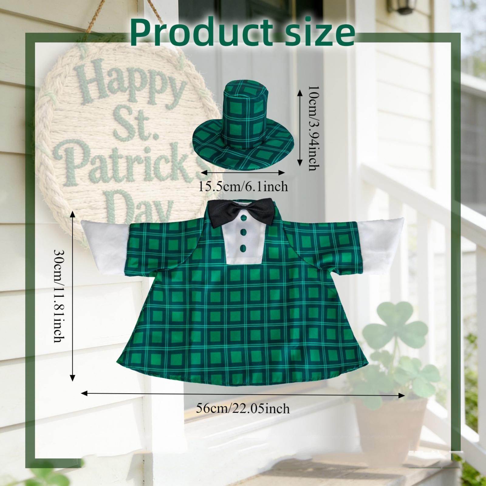 

St Patricks Day Porch Goose Costume Set Soft Outfit Decor For 17 To 23 Inch Wedding Baby Shower Decorations One Size зелёный