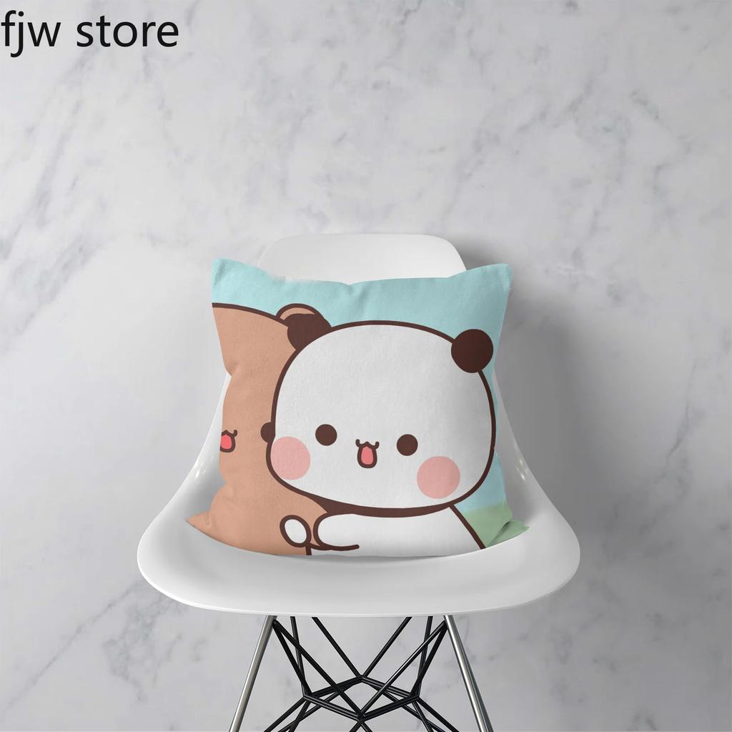 Cute Bear Bubu Dudu Pillowcase Fashionable Anime  Sweet Couple Gift  Sofa Room Bedside Home Decoration