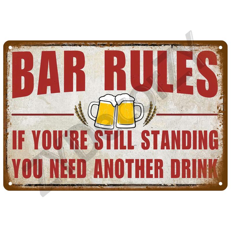 Vintage Posters Cocktail Tin Sign Plaque Metal Sign Plate Decoration Wall Art Home Decor For Bar Pub Club Man Cave Iron Painting