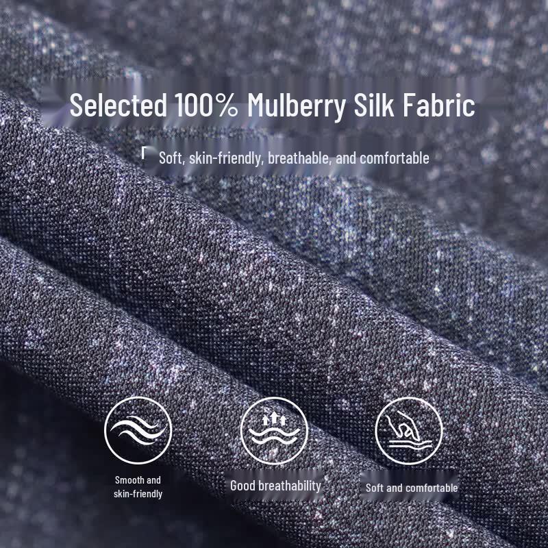 ChianBaNian 100% Mulberry Silk Pleated Midi Dress