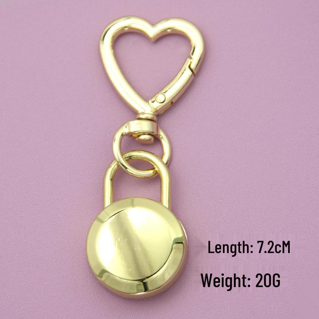 Retro Schlüssel Quadratisches Vorhängeschloss Taschenanhänger – Europäischer & Amerikanischer Stil Federverschluss Handtaschenzubehör