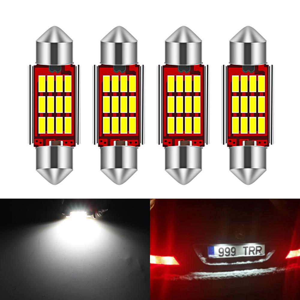 4Pcs Canbus No Error Festoon 36mm C5W LED License Plate Light for Mercedes Benz W210 W211 W203 W208 W209 W169 AMG CLK Dome Light Dome Lights 6
