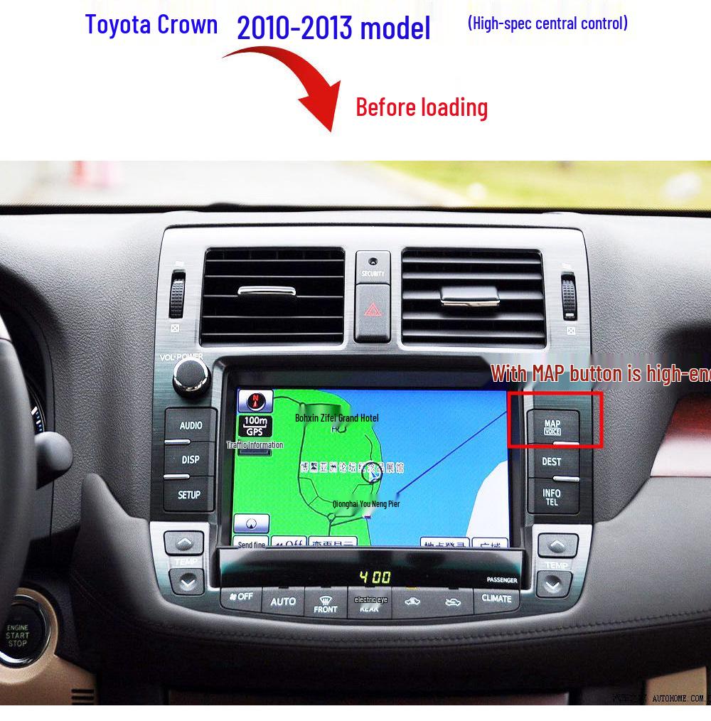 Compatible with Toyota 13th/14th Gen Crown: 9.7-inch Vertical Screen Smart Central Control GPS Navigation System