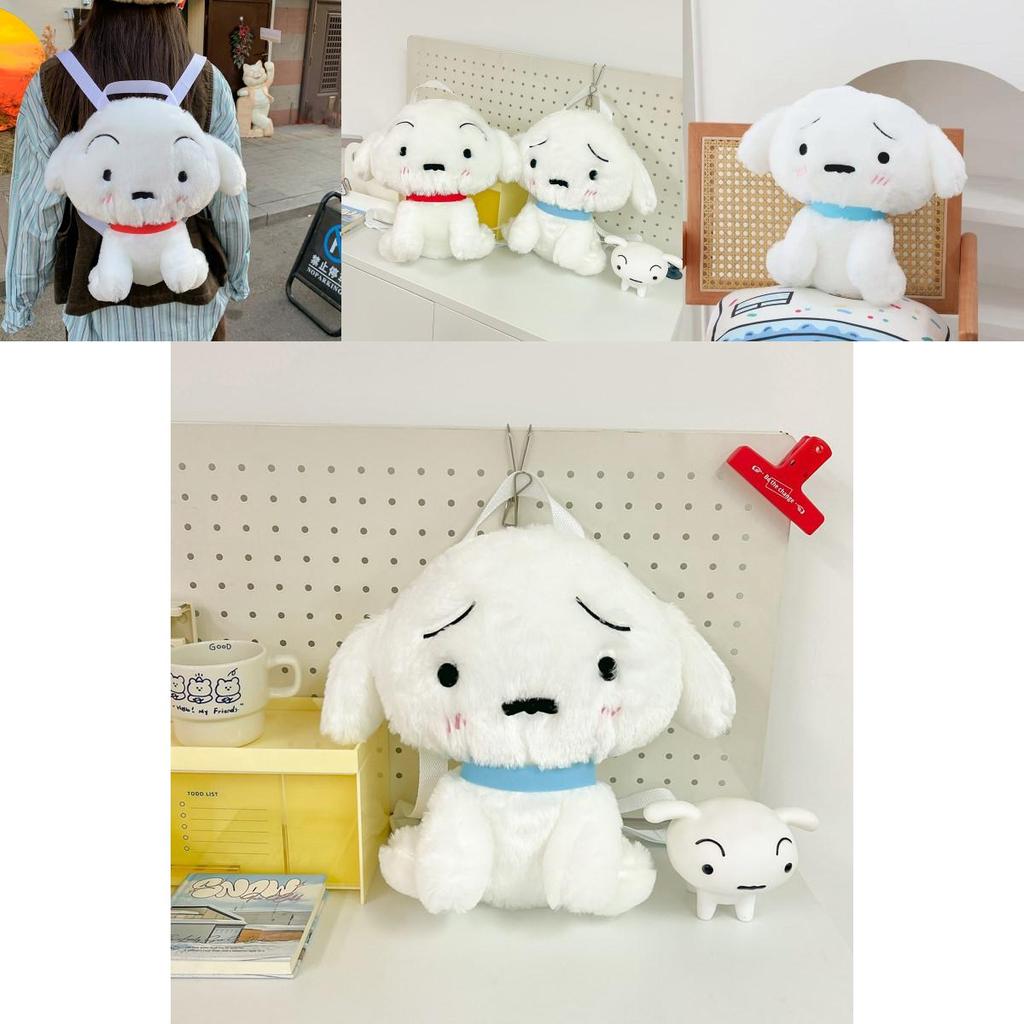 Crayon Shinchan Plush Student Backpack With Zipper For Casual Travel And Gift