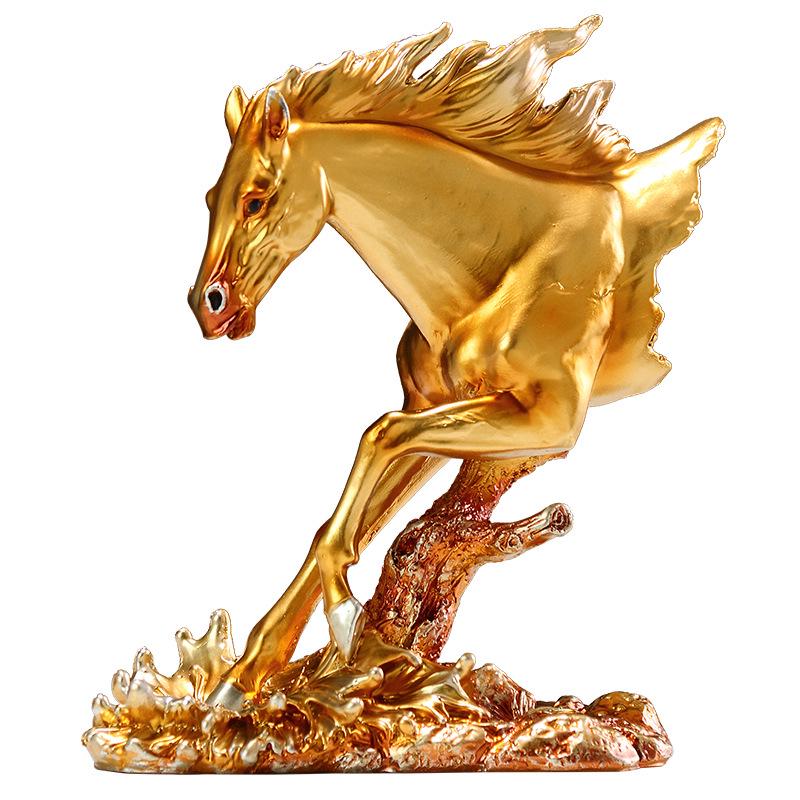 Resin Horse Ornament: Creative Home Decor for Living Room or Entrance
