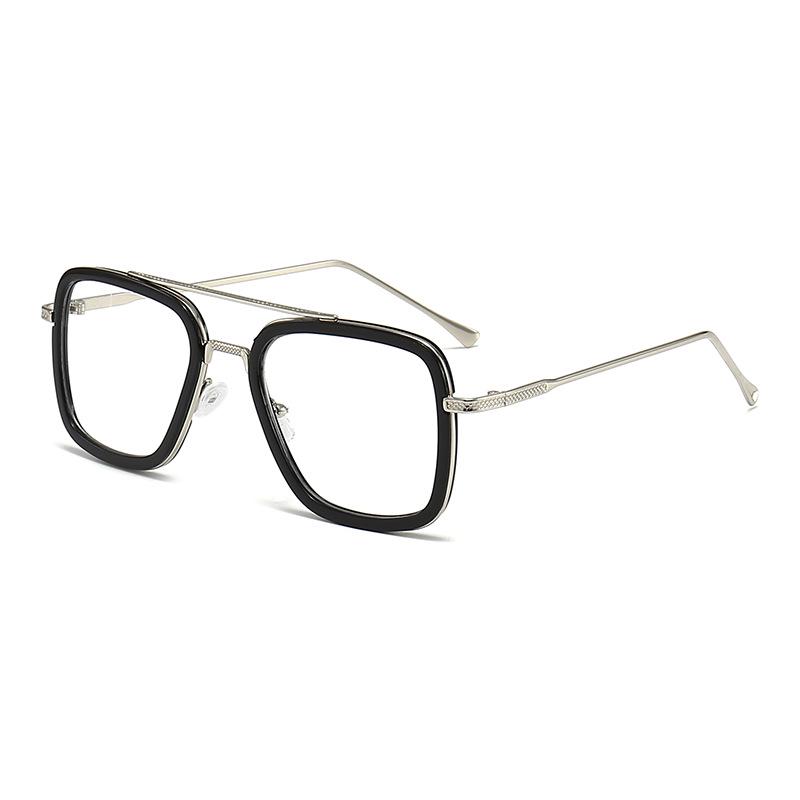 Stylish Men's Square Frame Sunglasses Inspired by Iron Man and Spider-Man - Trendy European and American Design, Large Frame