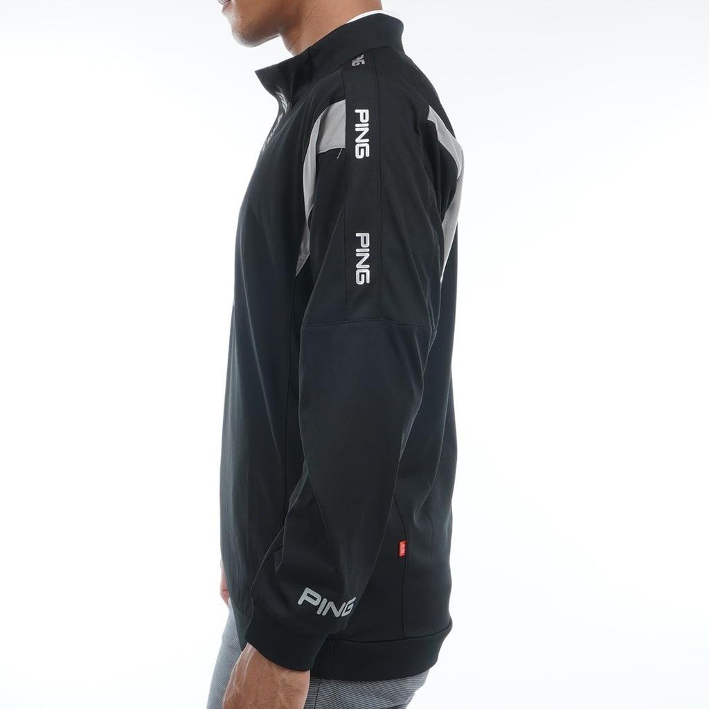 Ping Apparel Men's Long Sleeve High Neck Shirt (AddElm Series) (ADD.03 Technology) / Golf Undershirt / 621-3269807 010_Black, Size LL