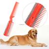 1PC Black Pet Dog Hair Trimmer Comb Cutting Cut With 2 Blades Grooming Razor Thinning Dog Cat Combs Dog Cat Hair Remover Comb