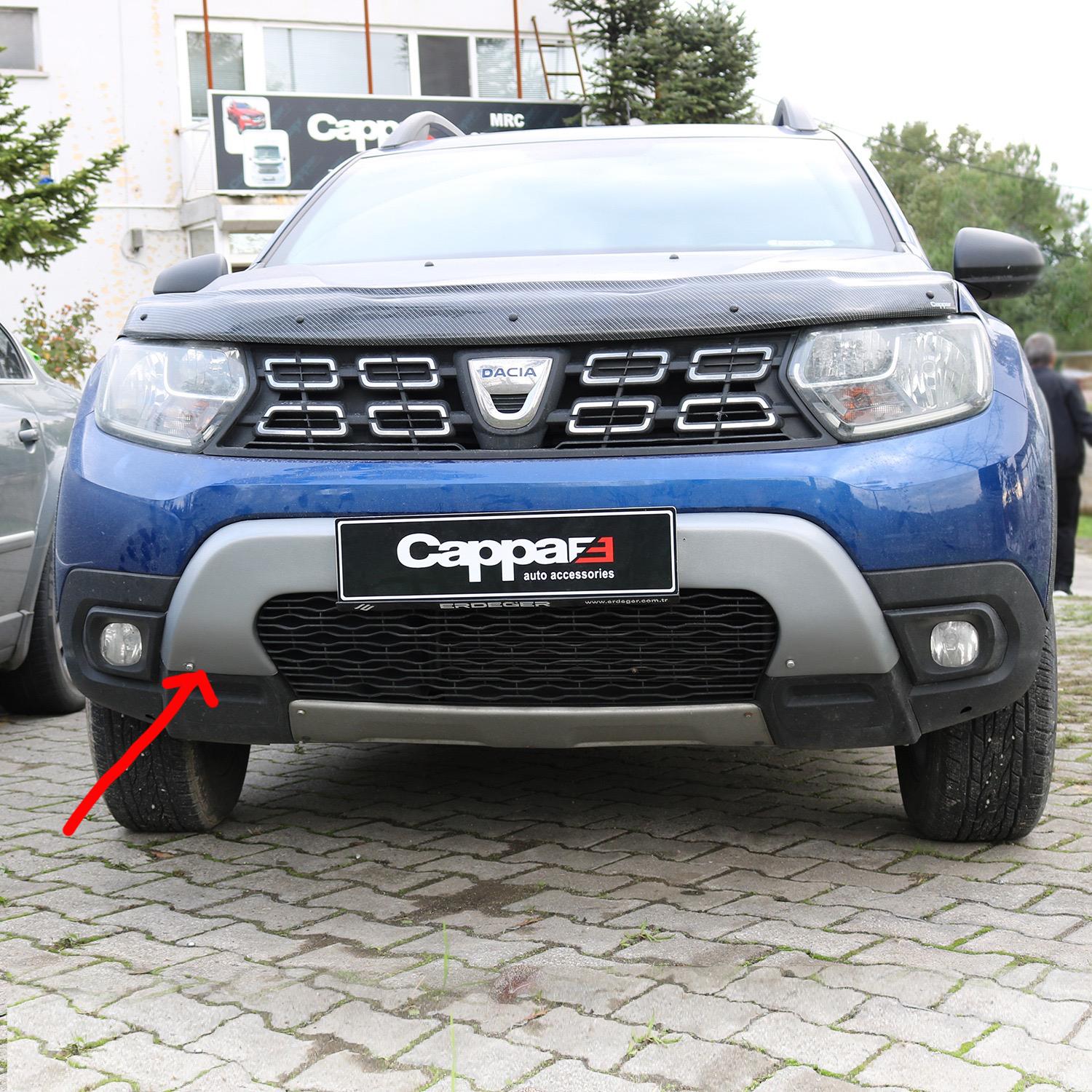 

Upper front bumper cover(ABS, gray) for Renault Duster 2018-2024