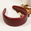 Solid Color Wide Turbans Retro Women Hoop Headband PU Leather Hairbands  Women Hair Accessories
