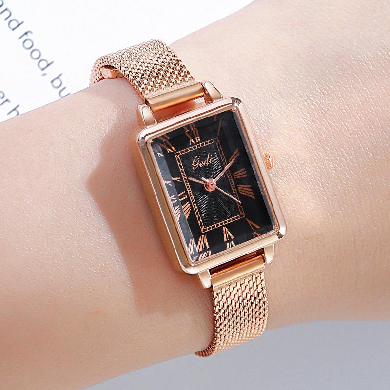 Same personality retro square women's watch fashion casual student waterproof watch