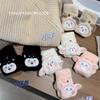 Ji Warm Korean Version of Cute Plush Cartoon Flip Half-finger Gloves Female Students Cold-proof Thickened