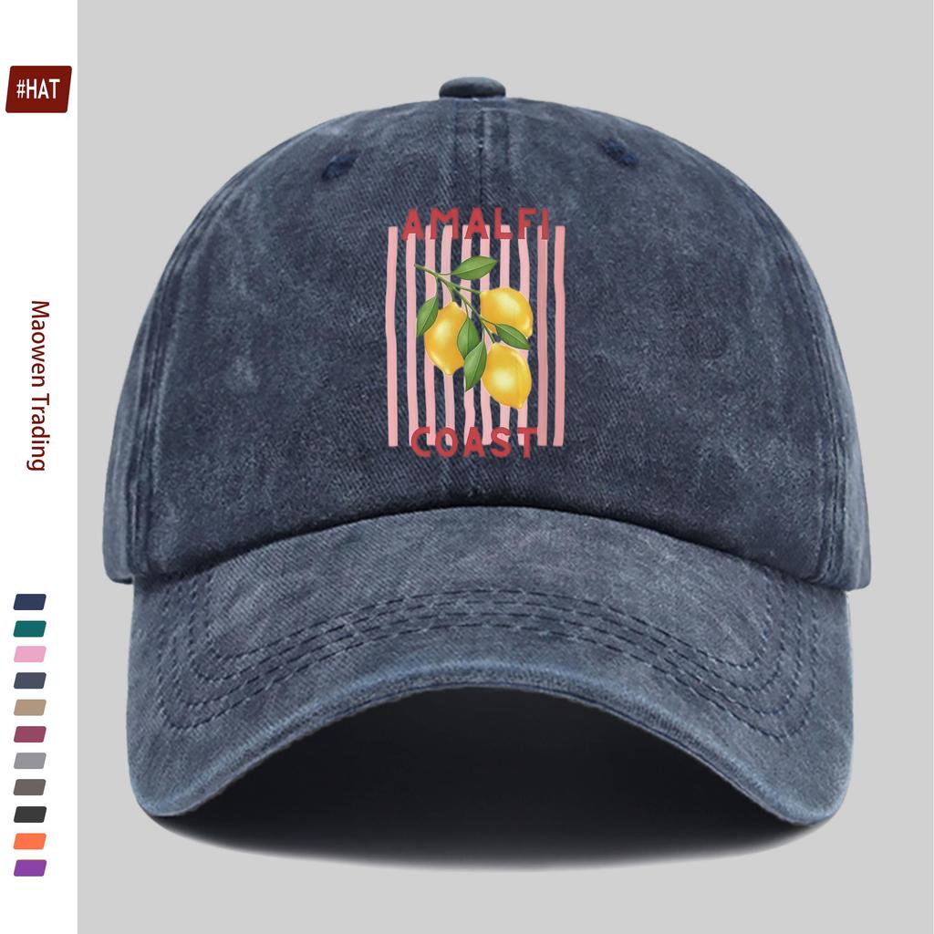 Pc Unisex baseballová čepice s potiskem citronů z pobřeží Amalfi Osvěžující dovolenkový styl Dekorativní klobouk Více barev k dispozici Pohodln
