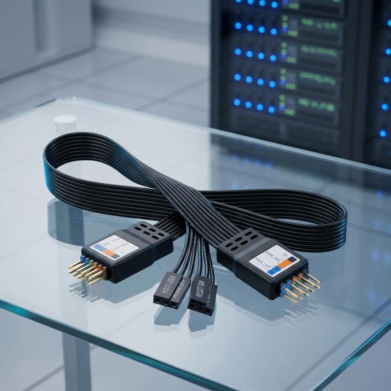 20cm 30cm 50cm 9Pin Header Computer Motherboard Front Extension Cable For PC Motherboard Power Restart Hard Drive