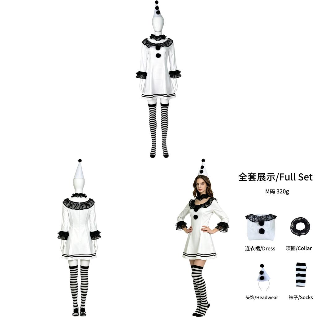 Terrifier Girl Cosplay Costume With Lace Trim For Halloween Party And Anime Events