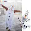 Discus/Ni Frozen Adult Snow Treasure Costume Snowman Dress Up Onesie Halloween Clothes Winter