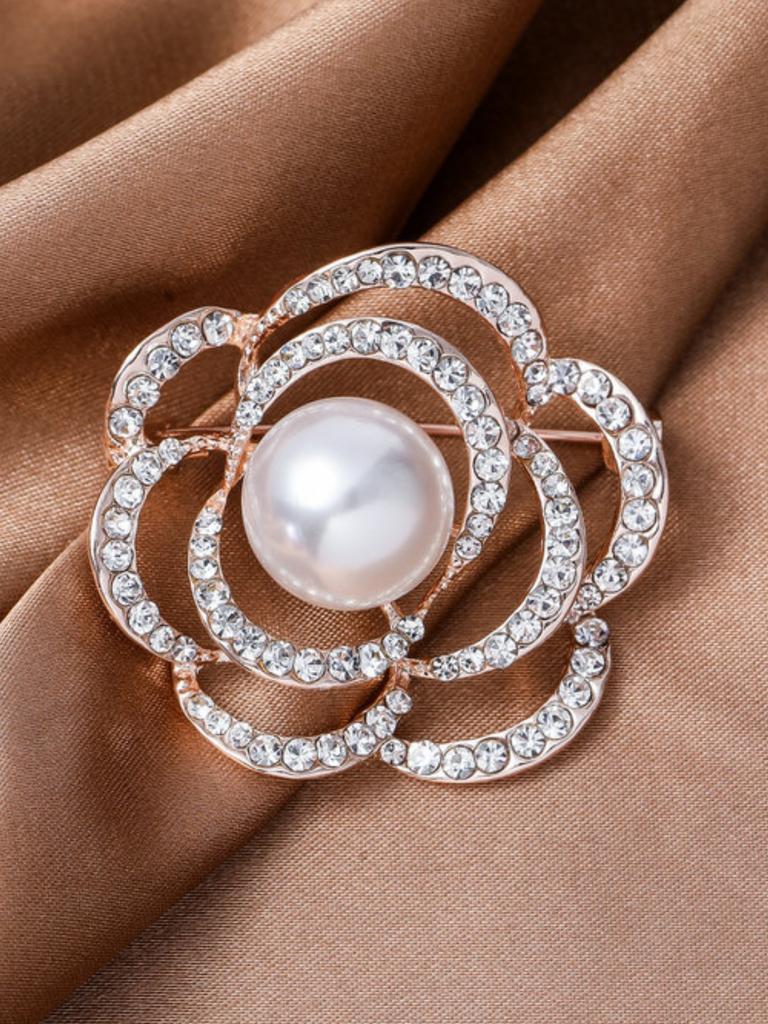 1PC Women's Fashion Temperament, Multiple Types of Geometric Imitation Pearl Brooch Accessories, Party Holiday Gifts