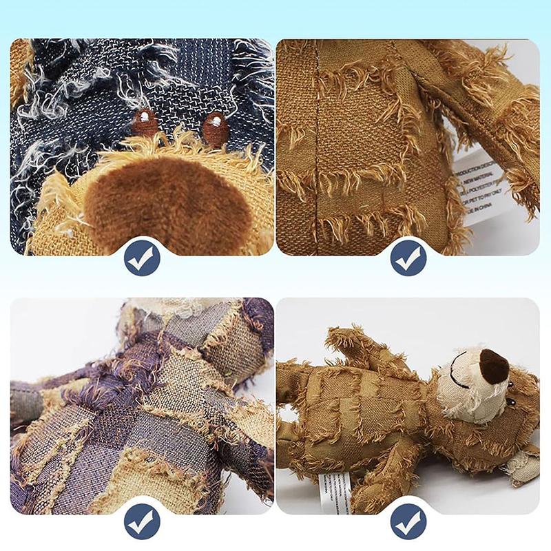Zabawka dla zwierząt Teddy Bear, zabawka wydająca dźwięki, interaktywna, dla psów, do zgrzytania, czyszczenia zębów, antygryzowa, Abreact, zabawka dla misia, artykuły dla zwierząt