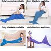 Mermaid Tail Blanket Knitted Fish Scale Design For Lounge And Bed Decor