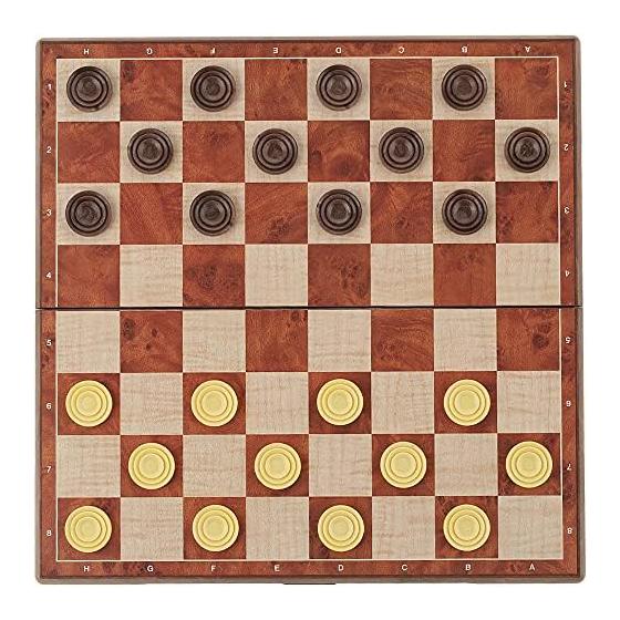 2 in 1 Chess/Checkers Set Magnetic Game Set Folding Board Convenient to Carry (Chess + Checkers Set)