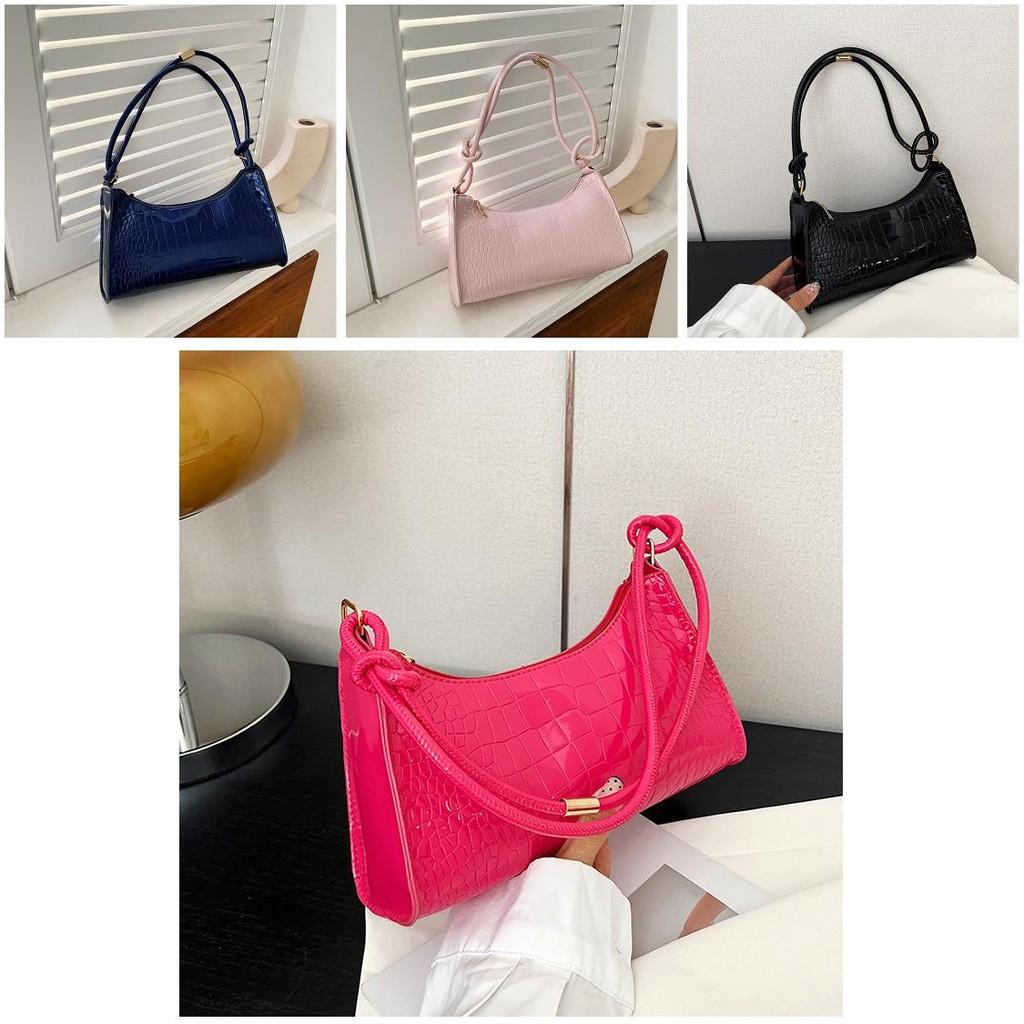 Stylowa Koreańska Damska Torba Ręczna Modna Torba Tote Do Codziennego Użytku W Kolorze Czarnym Niebieskim Różowym I Bordowym