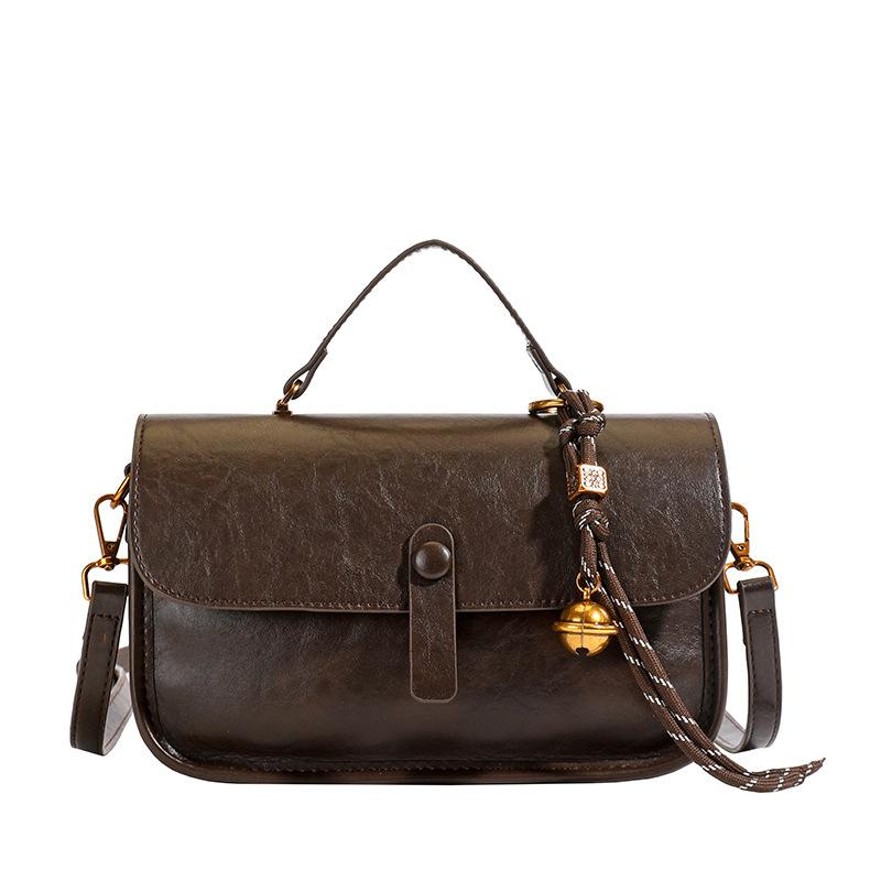 Wholesale Niche Simple and Versatile Fashionable Portable Small Square Bag Women's Leisure Commuting Solid Color Shoulder Messenger Bag