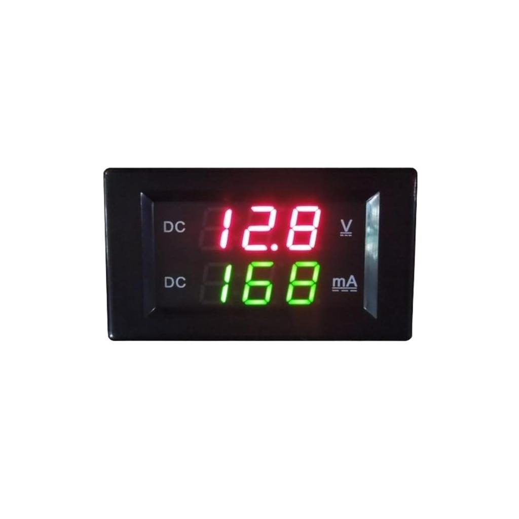 DC 0-999mA DC99.9mA DC9.99mA DC Voltage Current Meter Ampere Meter DC0-100V 300V 600V LED DC Volt Amp Panel Meter Voltage Tester (Color : Black