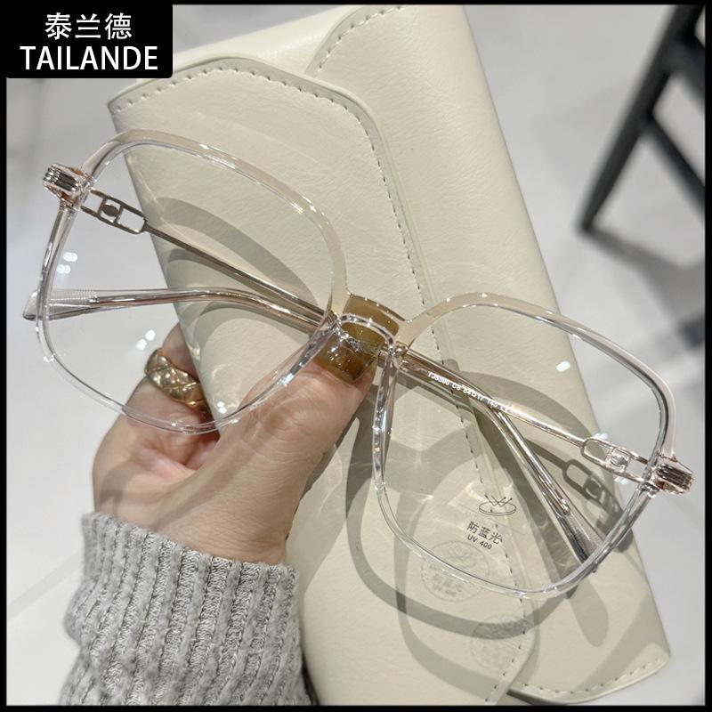 5590 Large Frame Custom Versatile Myopia Glasses Frame Men And Women Mixed Batch Versatile Advanced Green Wood Olive Flat Mirror