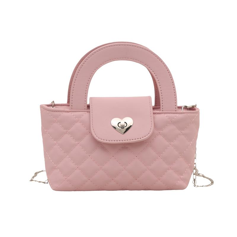 Borsa a tracolla quadrata piccola, nuova, estiva, elegante, semplice e squisita, con catena a maglie diamond retro