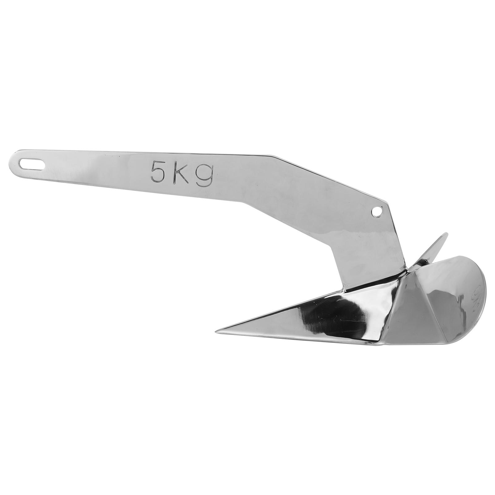 

5КГ 11 фунтов Якорь для лодки Нержавеющая сталь 316 Высокопрочная фурнитура для морского судна от 1528 футов