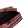 Two-compartment men's bag made of natural leather
