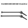 2 Pcs Metal Front Rear Universal Drive Shaft for HIMOTO E10MTL E10MT E10BP 1 10 RC Car (Black)