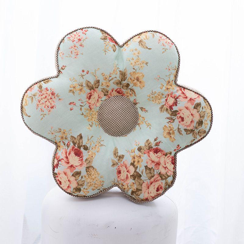 Korejský polštářek s květinami švestky: Celobavlníkový polštářek na zdřímnutí do kanceláře a ložnice