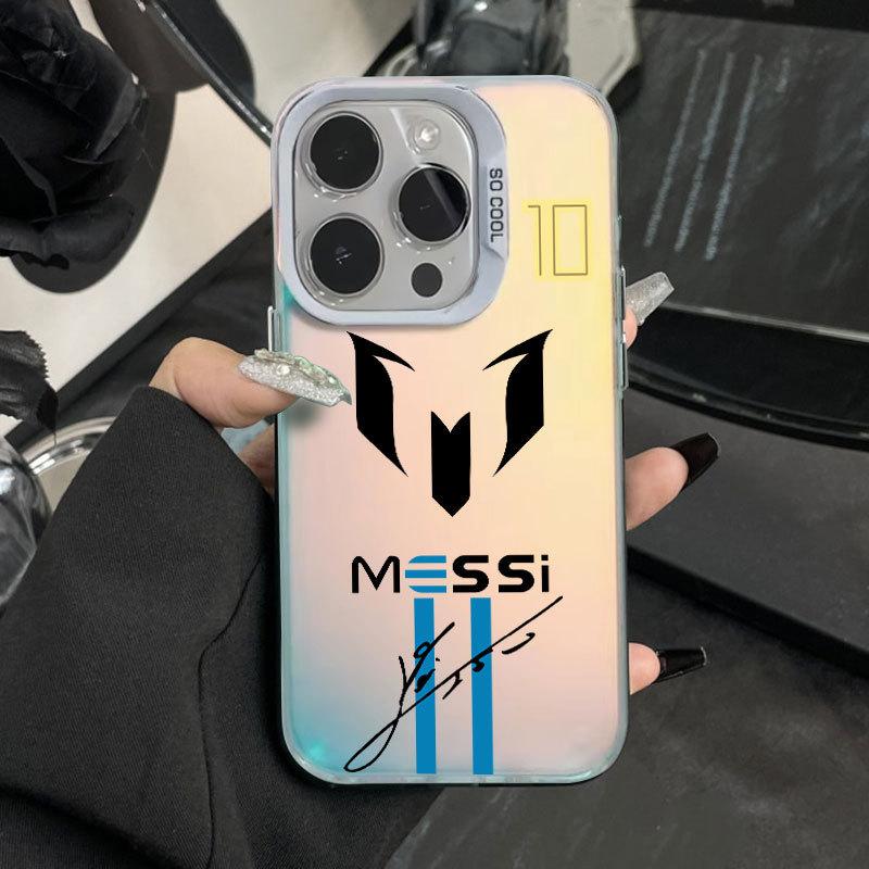 Messi No. 10 is suitable for iphone1716promax mobile phone case, Apple 15 tide brand 14pro large hole 13.