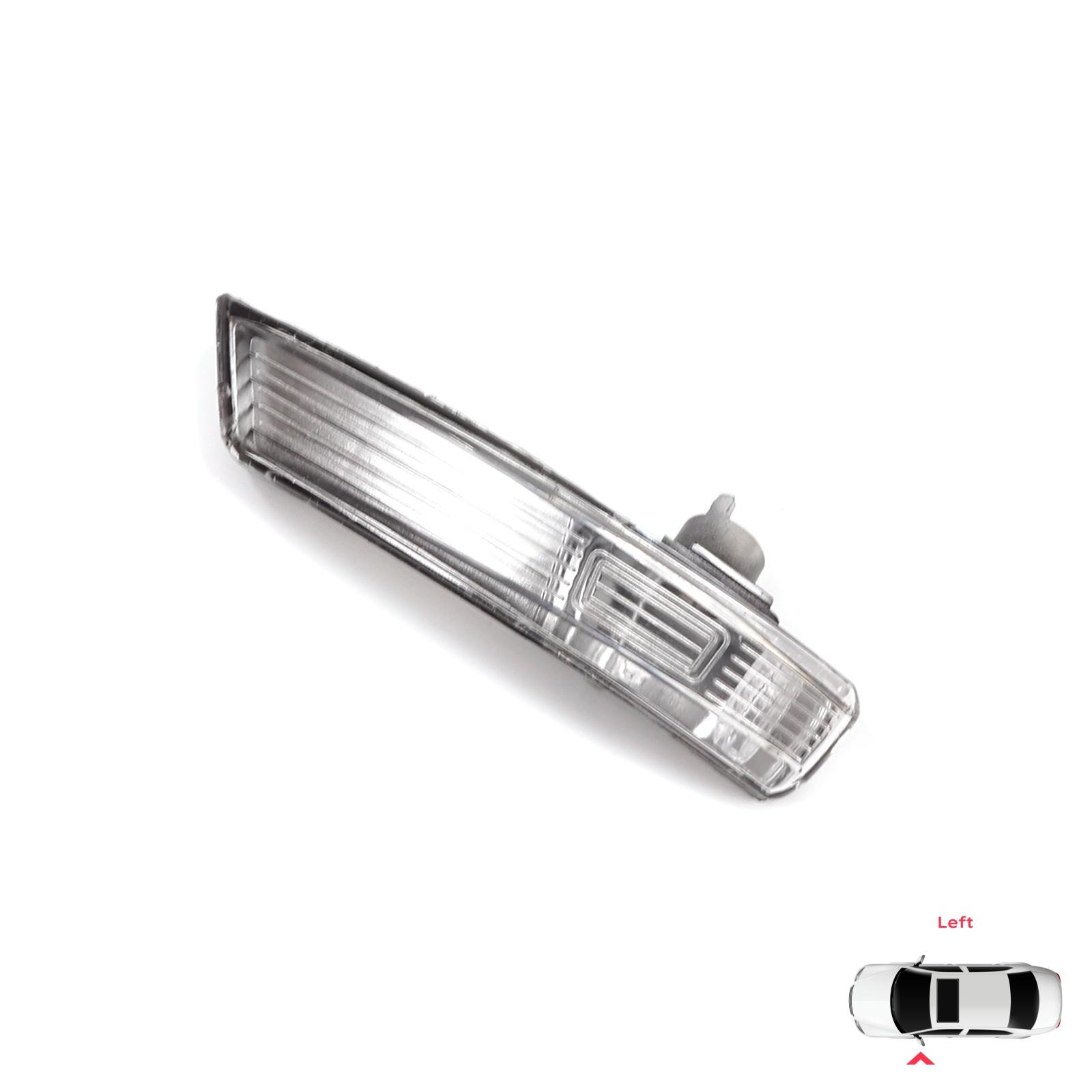 

BSP1242-1 Дзеркало заднього виду крила дверей з лівого боку Білий прозорий лінза покажчика повороту для Ford Focus 2007-2020 Mondeo MK4 2007-2015 8M5113B383AA