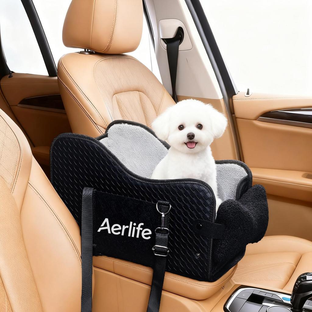 Aerlife Car Dog Cute Passenger Seat with Prevents Small Dogs from Jumping Foldable Pet Car Seat with Suitable for Cats and Suitable for Outdoor Summer
