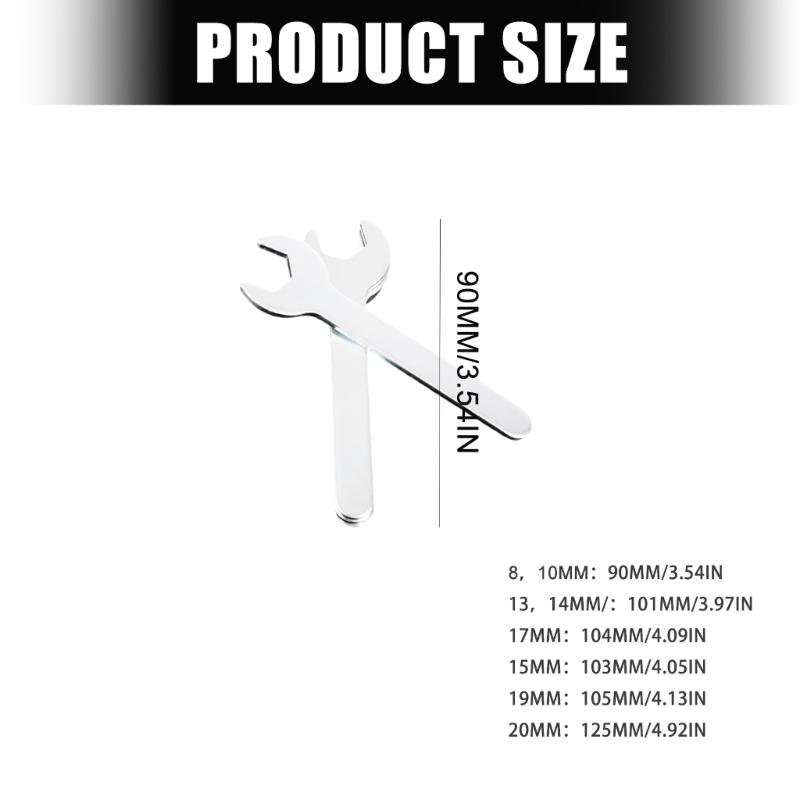 Small Size Rustproof Open End Wrench Sapnner Tool Featuring Slim Profile U Shaped Jaw For Confined Mechanical Work