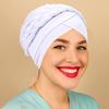 Solid Color Muslim Turban Hat Single Color Milk Silk Two Braids Headscarf Hat