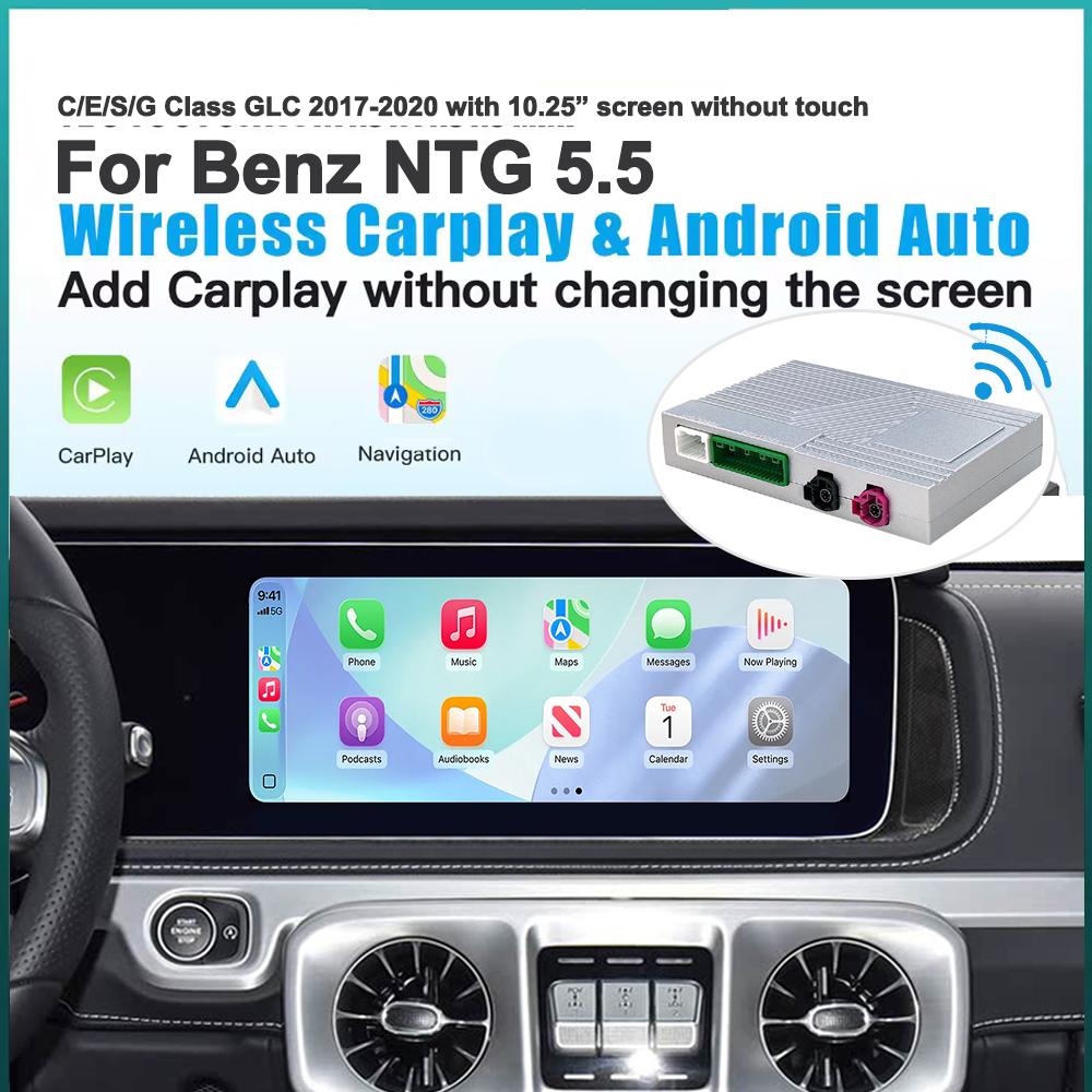 Wireless CarPlay Android Auto Fits For Mercedes C E S G Class CLS GLC Sprinter NTG 5.5 Car Play Android Auto Rear Camera